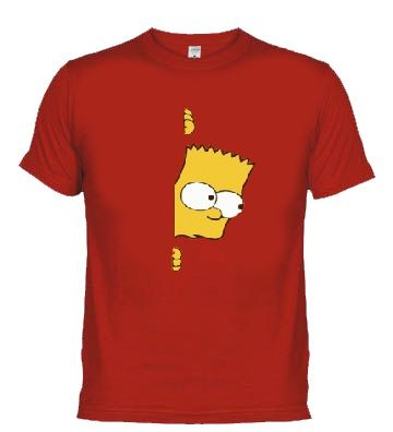 Camisa Bart Escondido vermelho